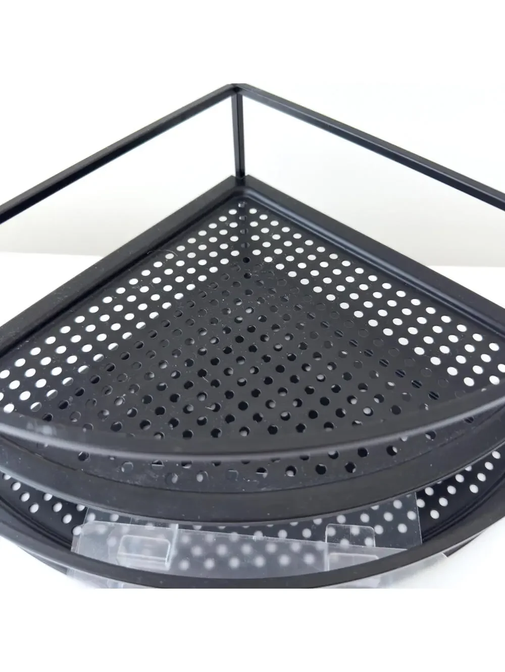Umbra Cubiko Shower Corner Shelf - Black Metal Floating‎ Shelves - Set of 2
